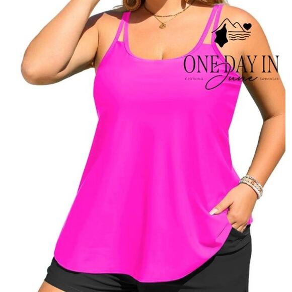 Tempt Me Boyshort Tankini Swimsuit Size XL - Picture 1 of 5